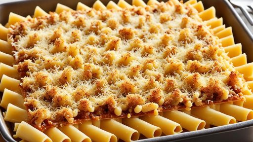 baked pasta in oven